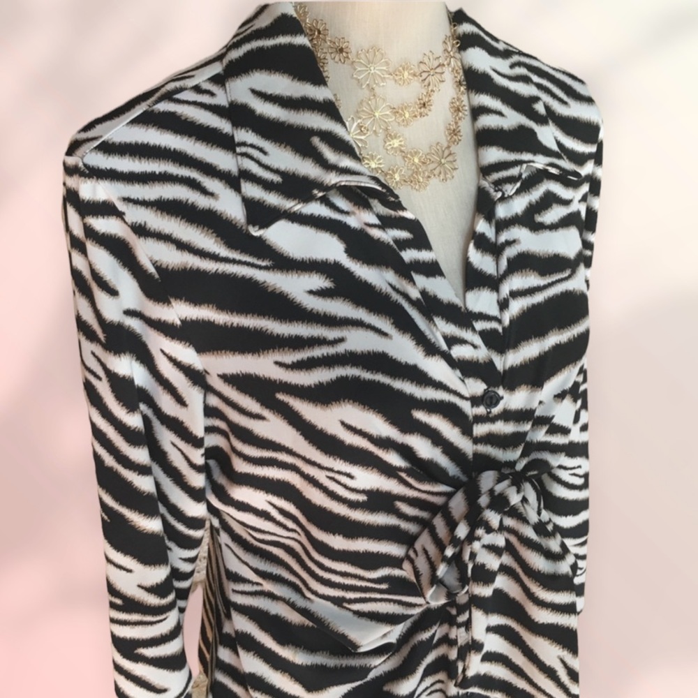 Studio 1940 Zebra Print Shirt